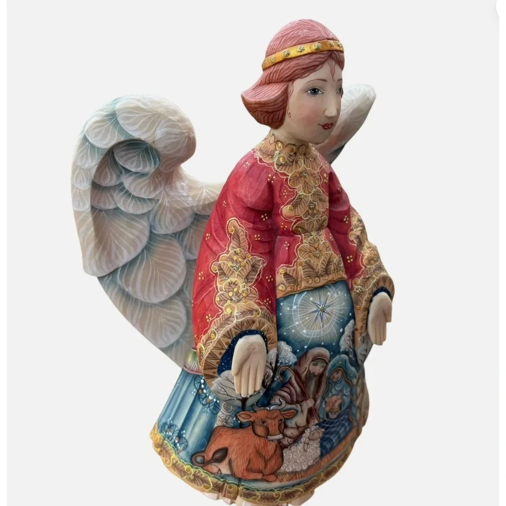G. DeBrekht Limited Edition Hand Painted Nativity Angel Christmas Folk Art